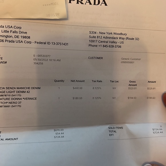 Authentic Prada Denim button down - Picture 5 of 8